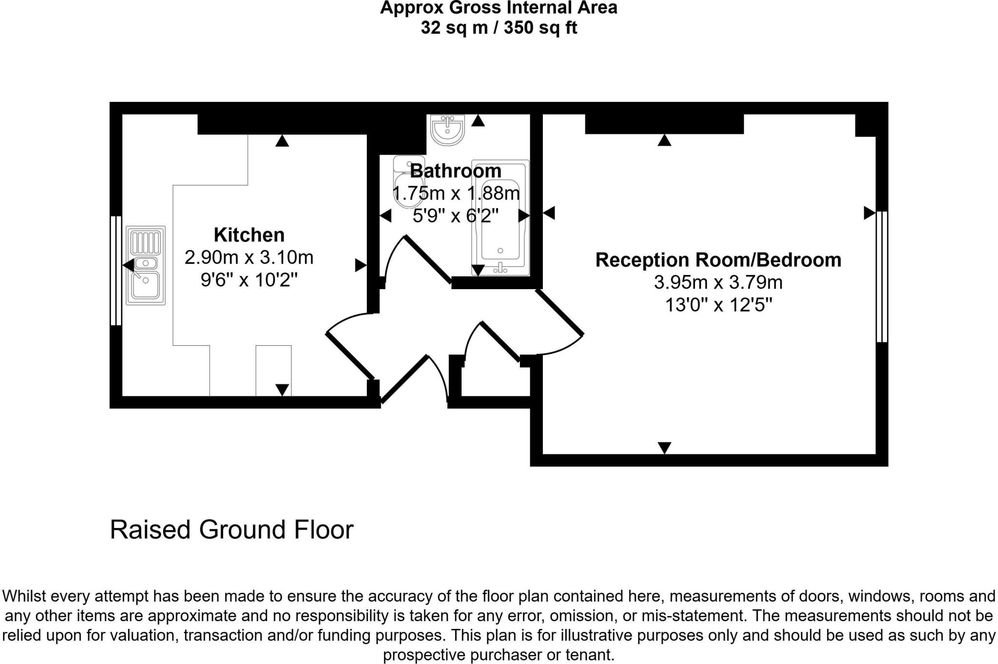 Flat 6B, 61-63 Gipsy Hill, Norwood, London, SE19 floorplan