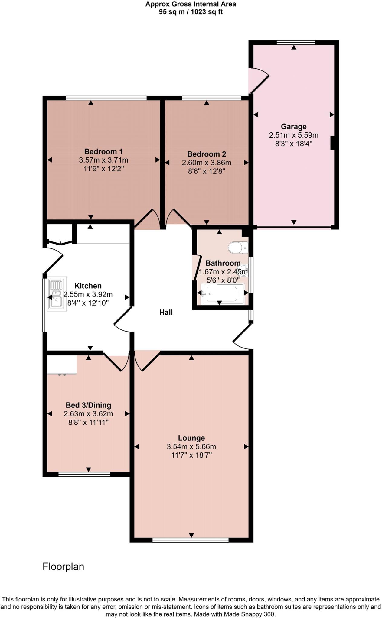 Redwood Avenue, Melton Mowbray, Leicestershire floorplan