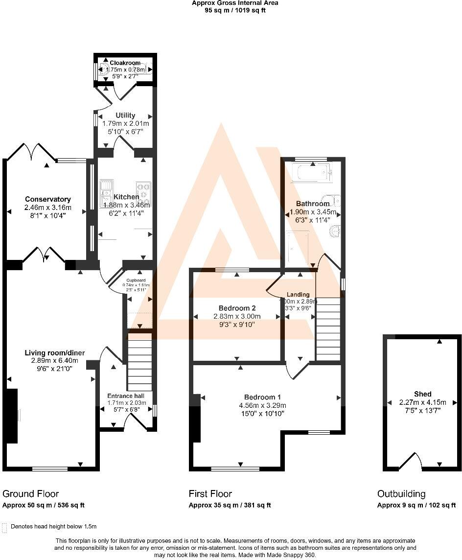 Hurworth Road, Hurworth Place, DL2, Darlington floorplan