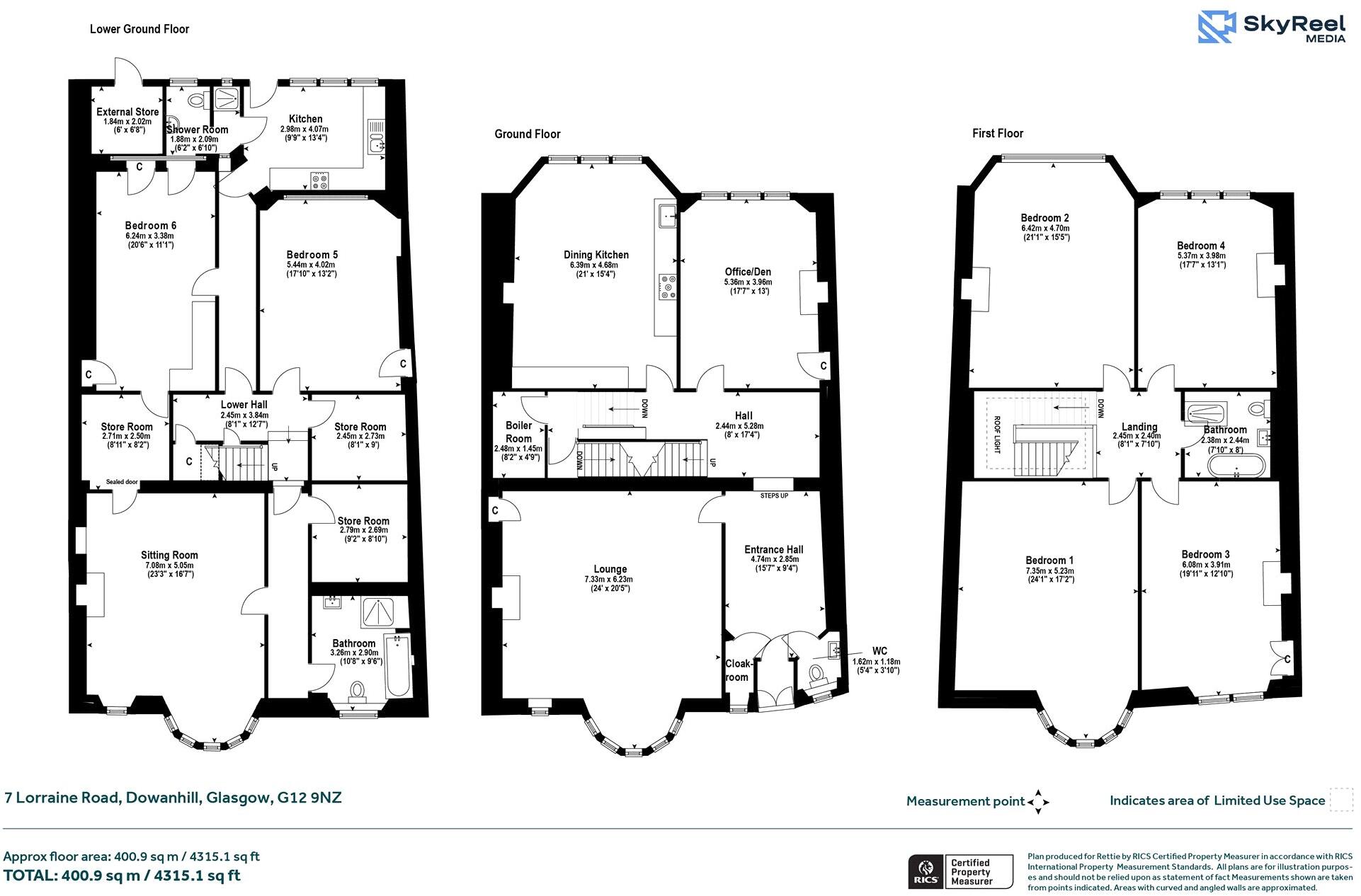 Lorraine Road, Dowanhill, Glasgow floorplan