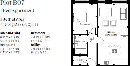Plot B07, Apt Block B, St. Andrews, Fife floorplan