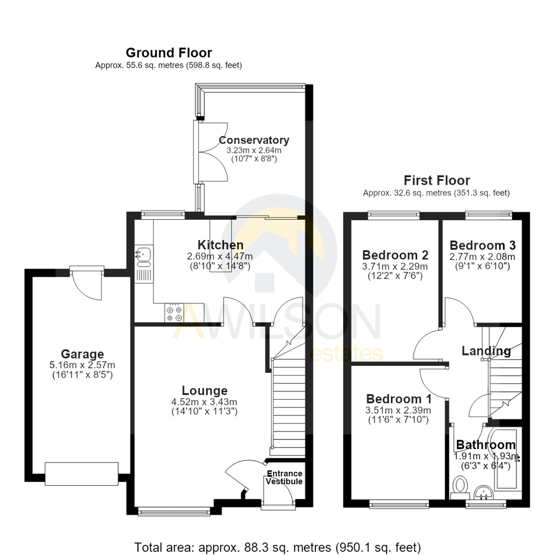 Asquith Avenue, Dukinfield floorplan