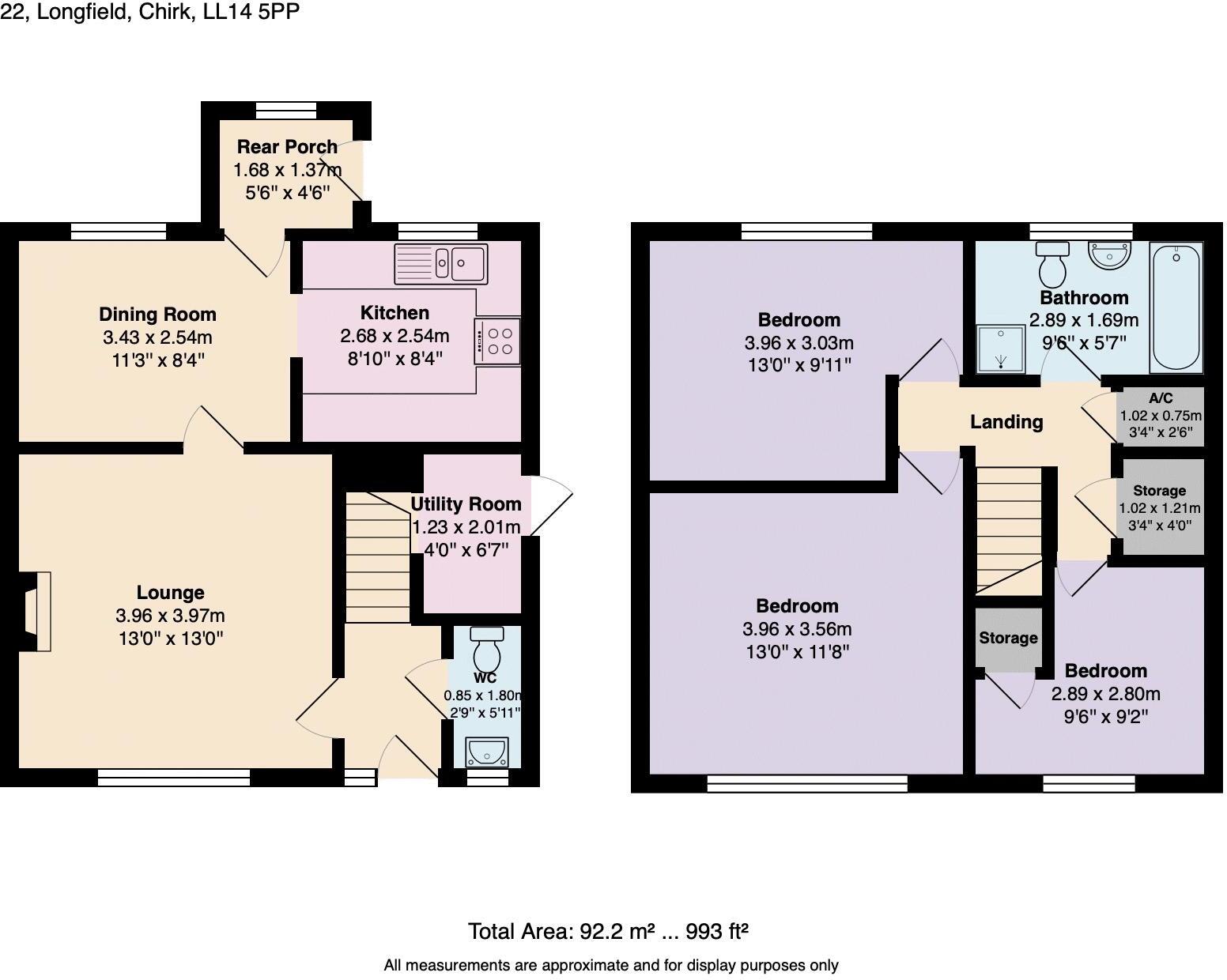 Longfield, Chirk floorplan