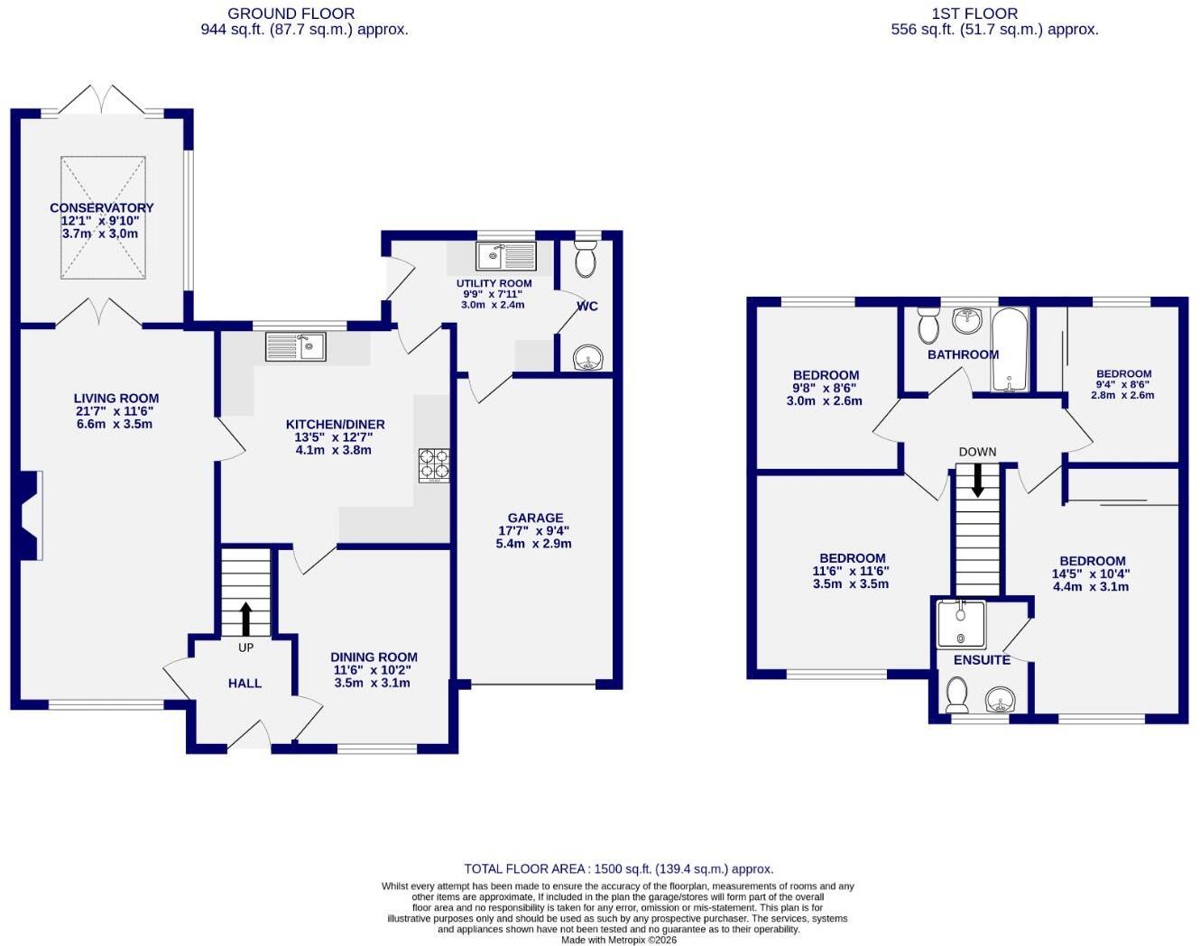 Marlborough Close, York floorplan