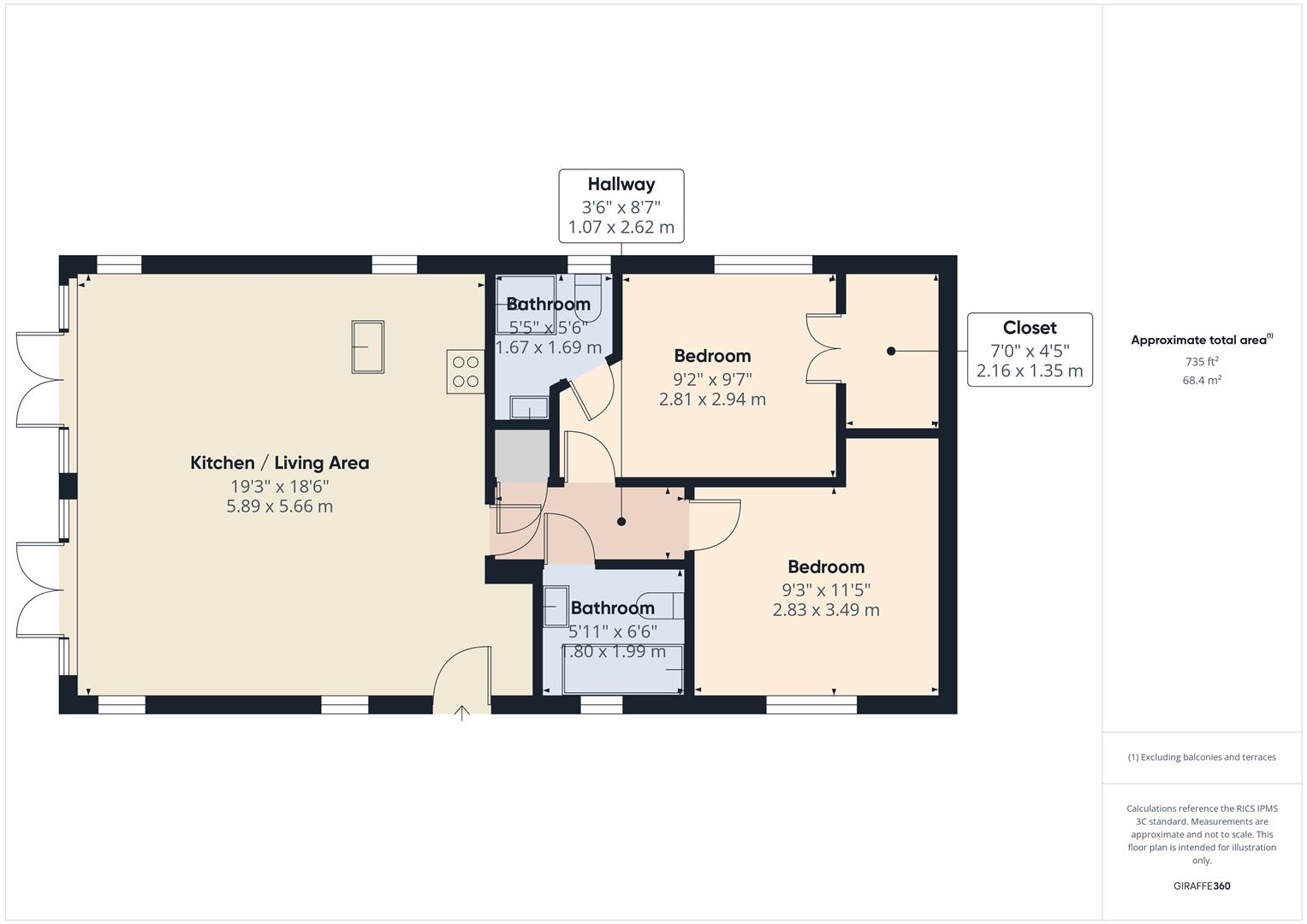 Lower Bentham, Lancaster floorplan