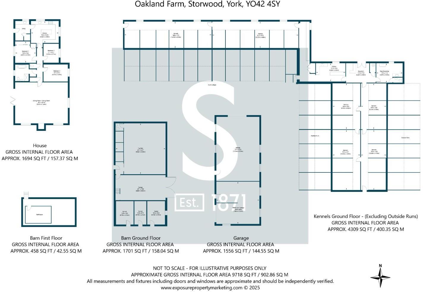 Storwood Kennels, Melbourne, York, YO42 4SY floorplan