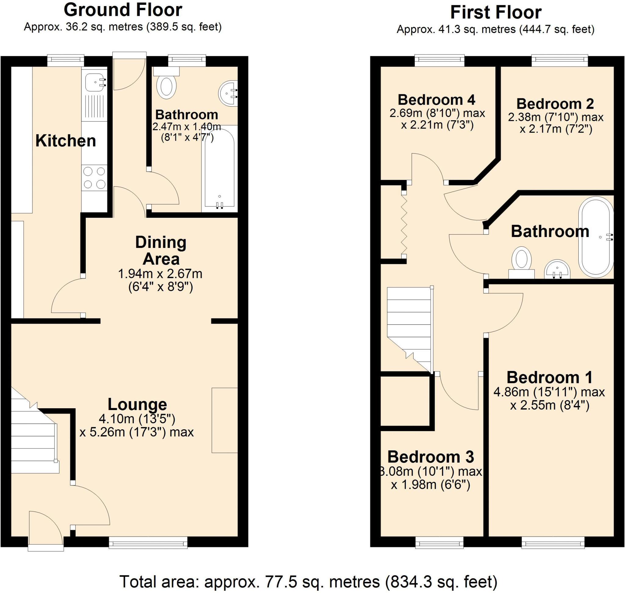 Edith Avenue, Blaydon floorplan
