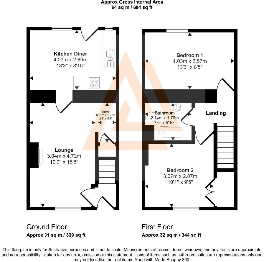 Castle View Cottage, Barnard Castle floorplan