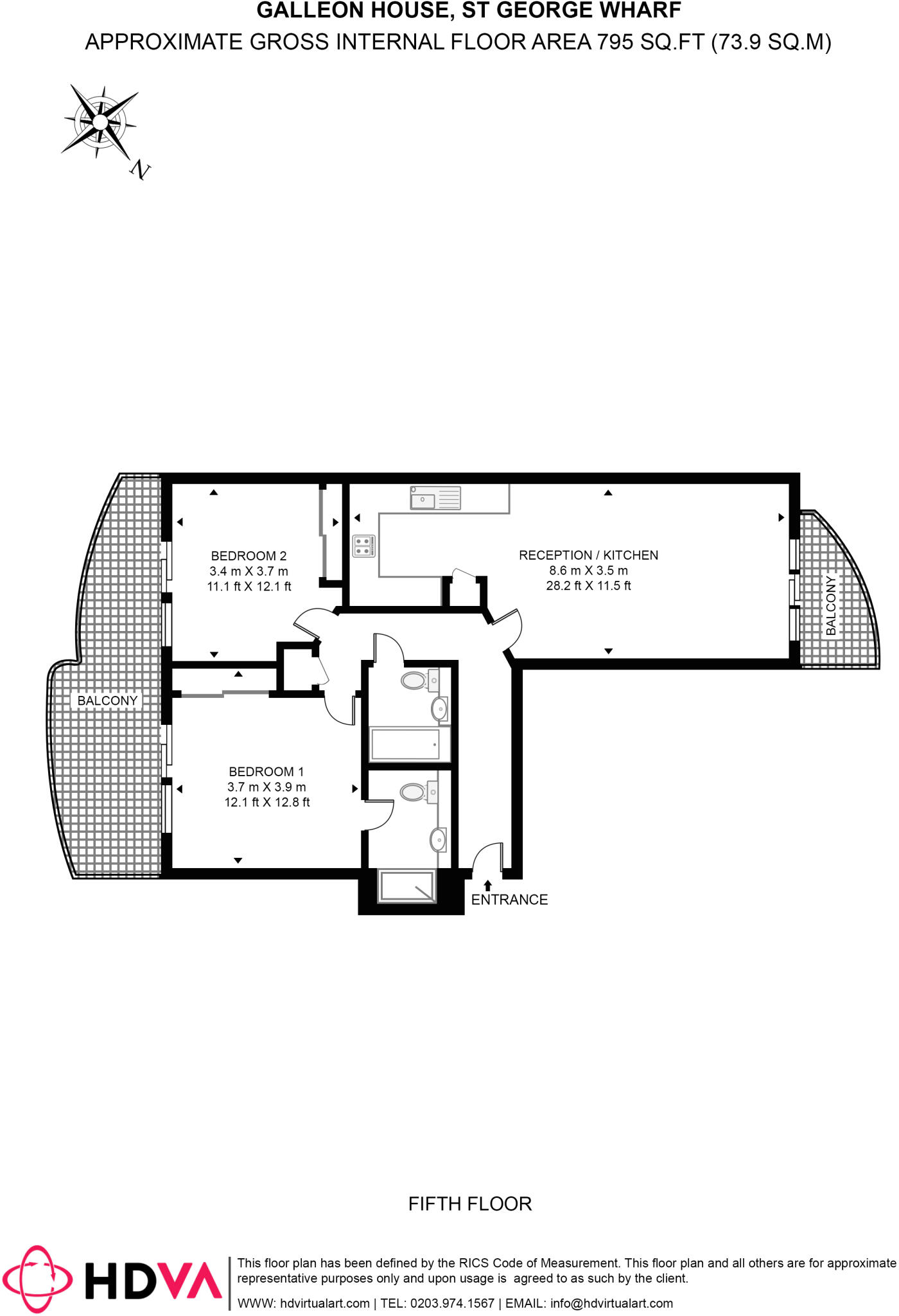 Galleon House, St George Wharf, SW8 floorplan