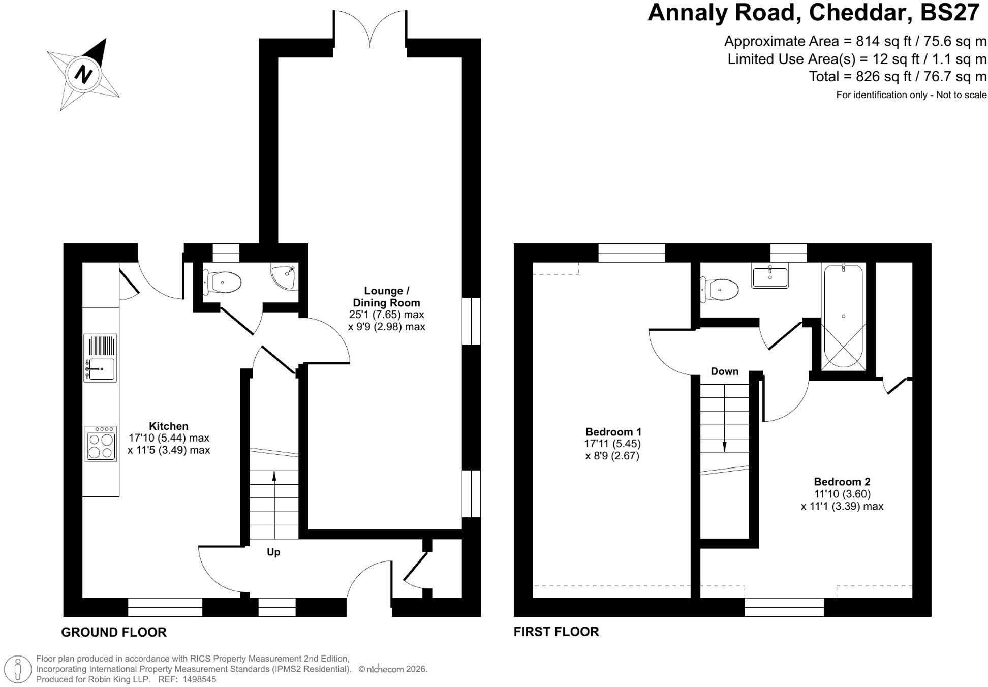 19A, Annaly Road, Cheddar, BS27 floorplan