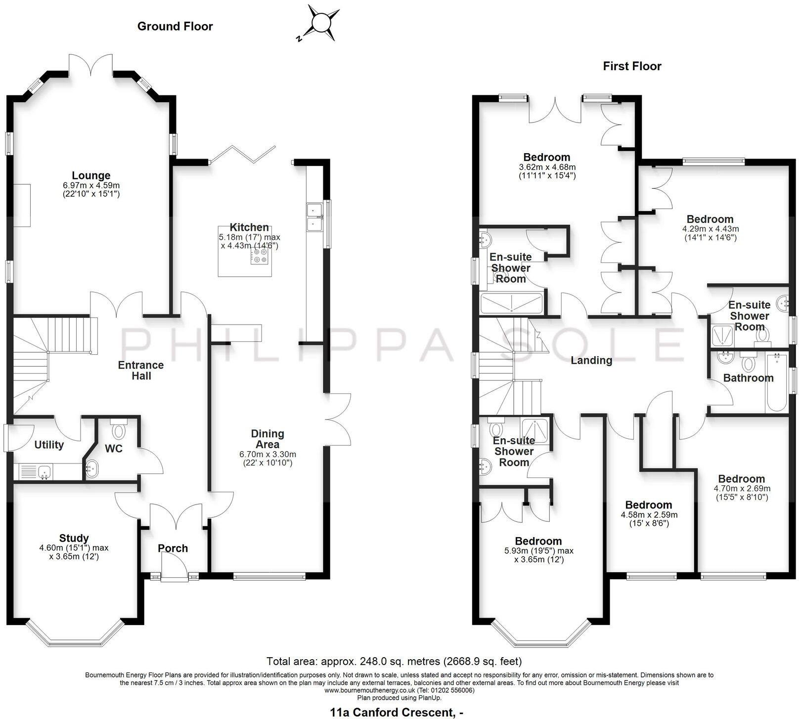 Canford Crescent, Canford Cliffs, Poole, BH13 7ND floorplan