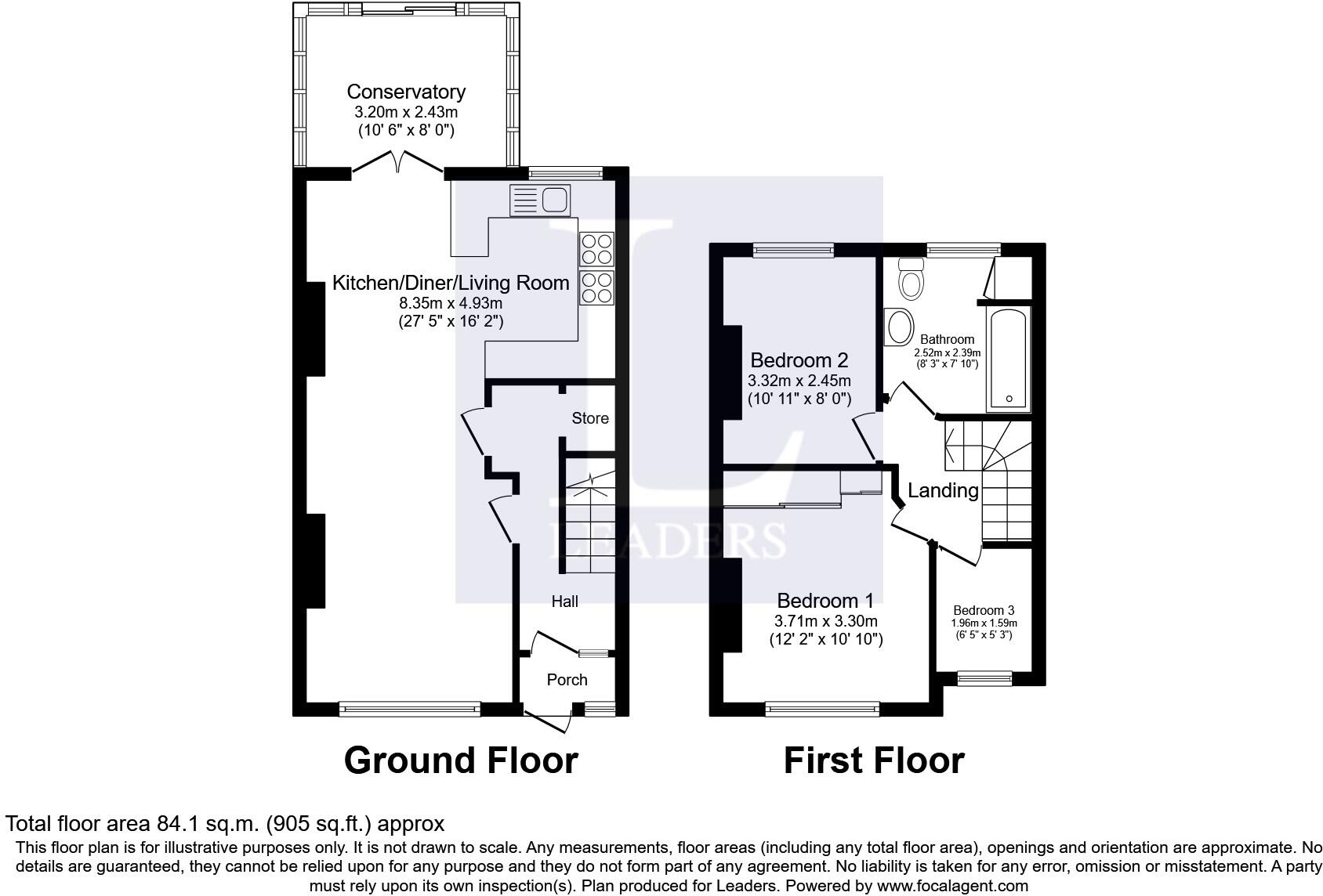 Gander Green Lane, SM1 floorplan