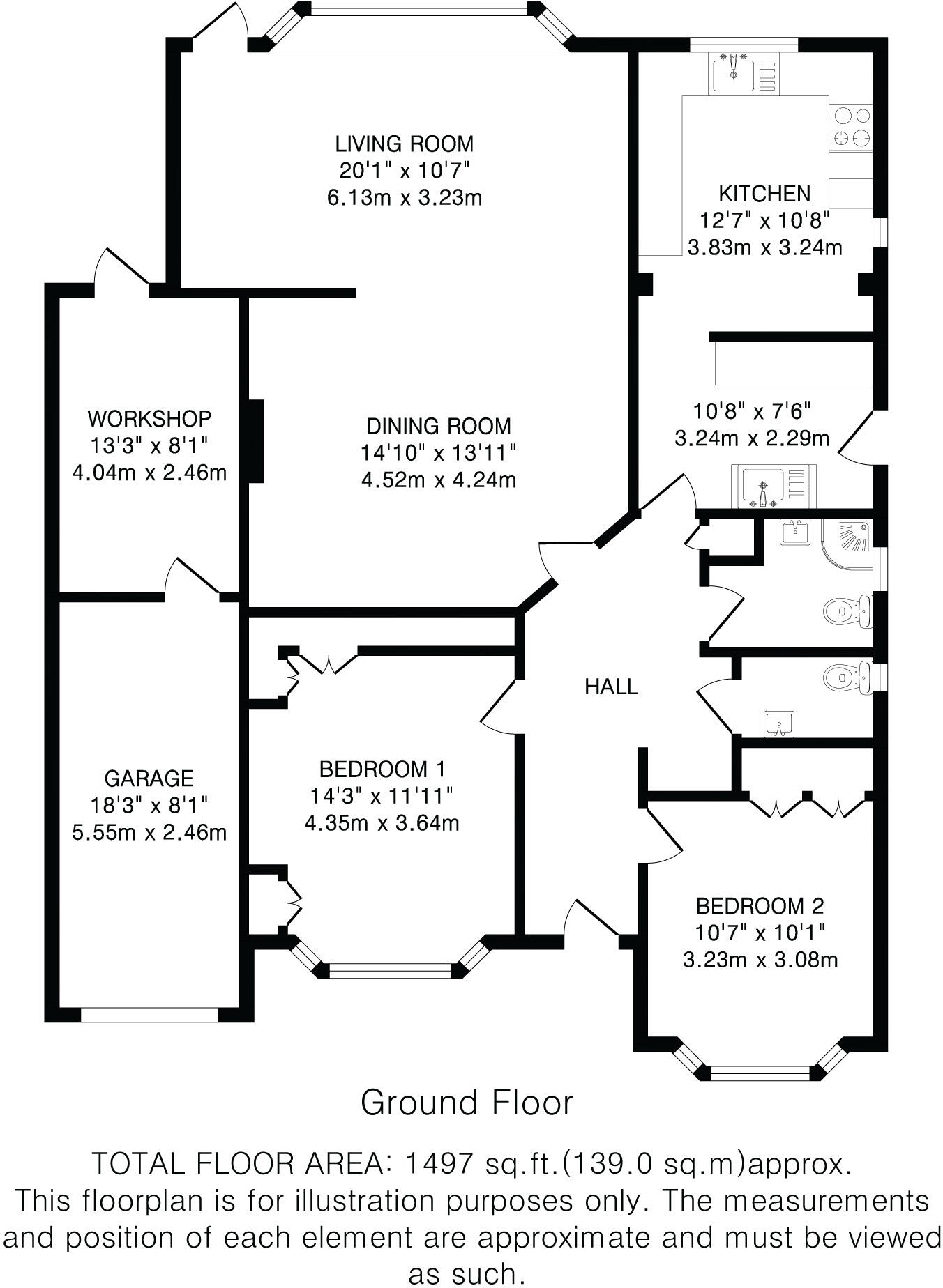 Midway, St. Albans, Hertfordshire, AL3 floorplan
