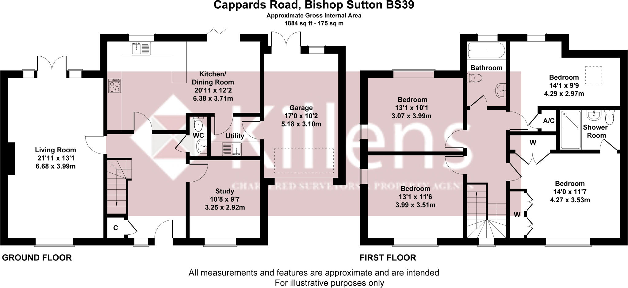 Four-bedroom detached family home, Bishop Sutton floorplan