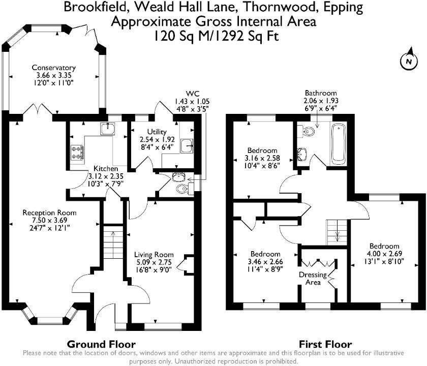 Brookfield, Weald Hall Lane, Thornwood, CM16 floorplan
