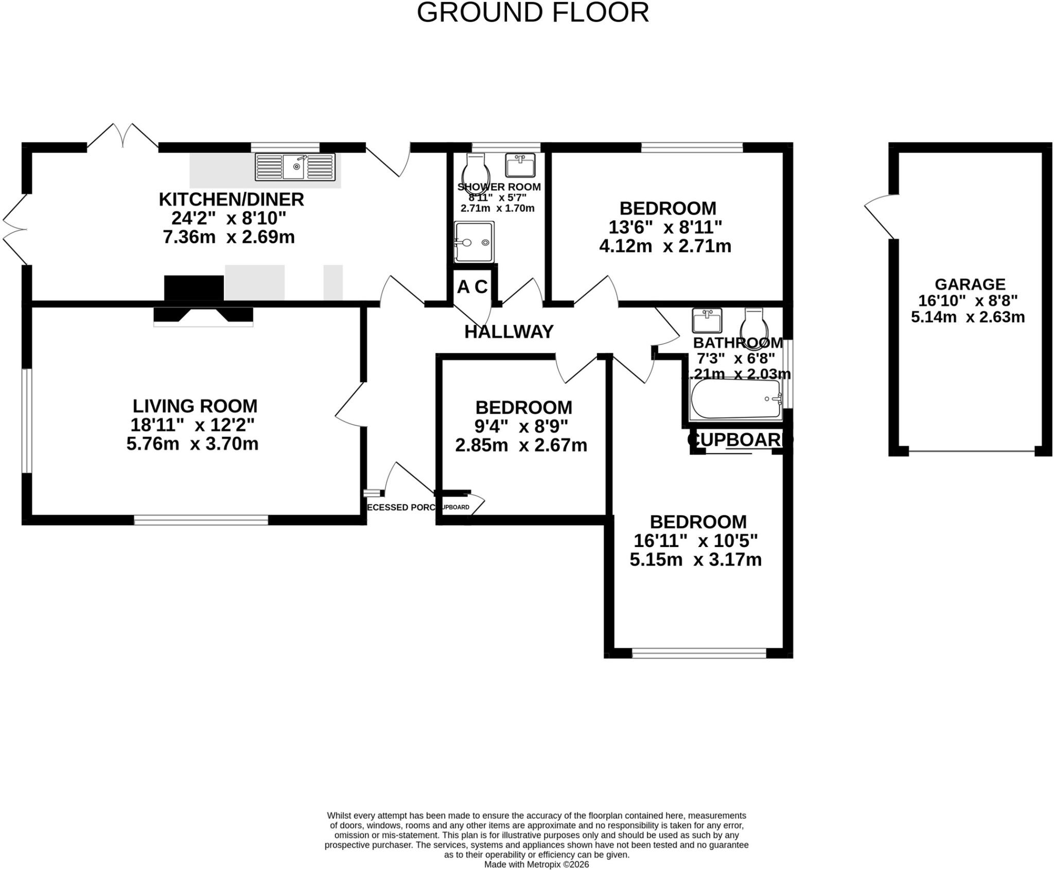 Willow Close, Langport floorplan