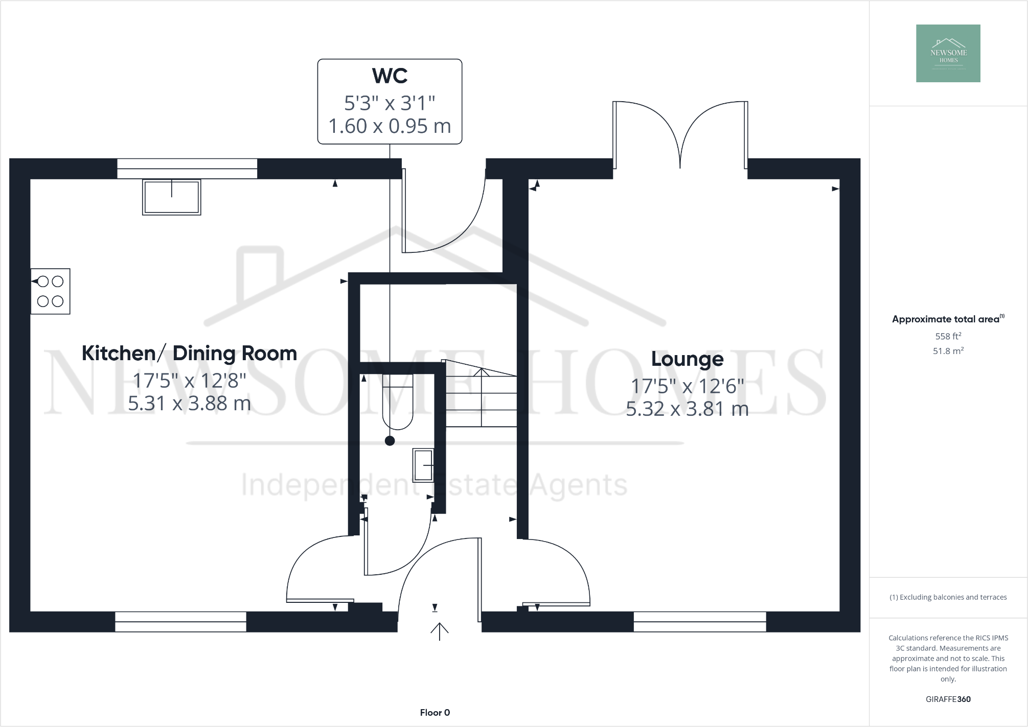 The Close, Holywell floorplan
