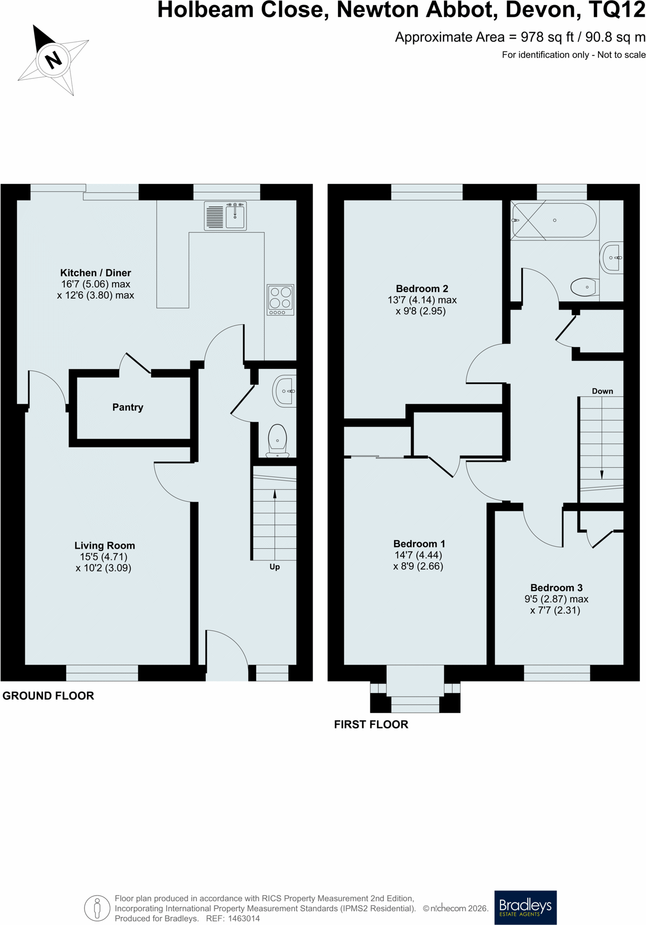 Holbeam Close, Newton Abbot, Devon floorplan