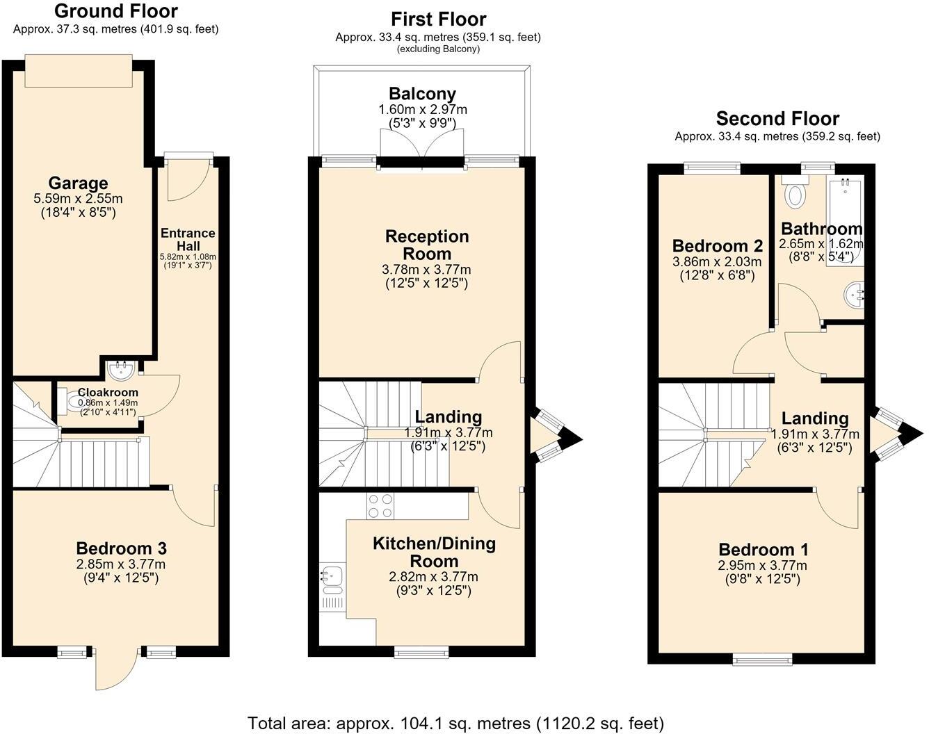 Lister Close, Chesterfield floorplan