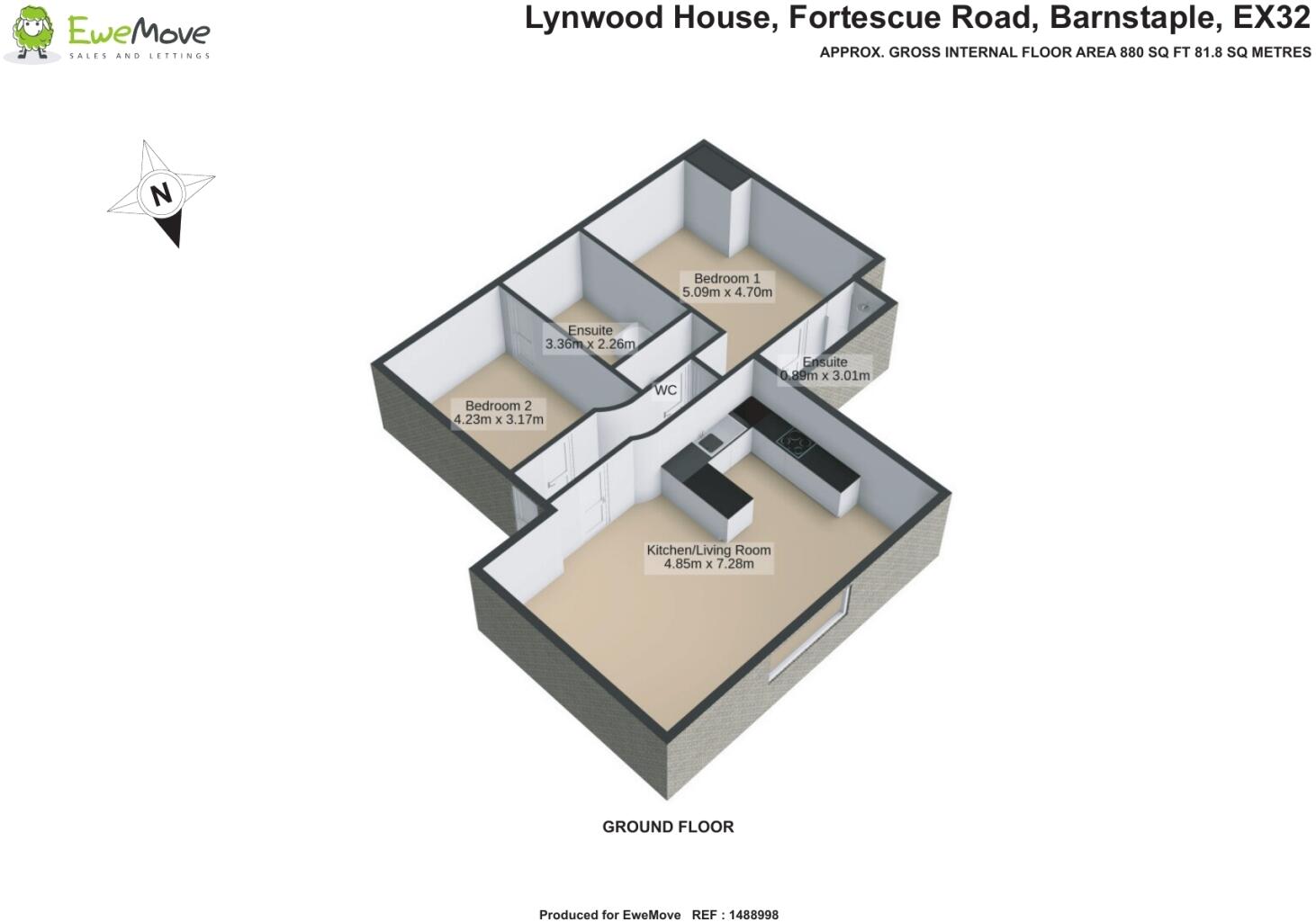 Lynwood House, Fortescue Road, Barnstaple, Devon, EX32 floorplan