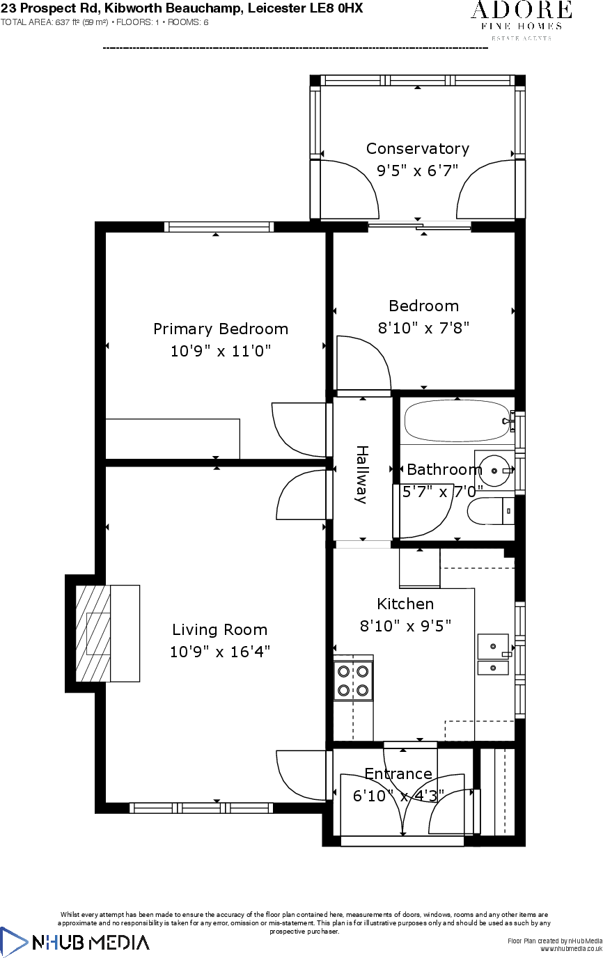 Prospect Road, Kibworth, LE8 floorplan