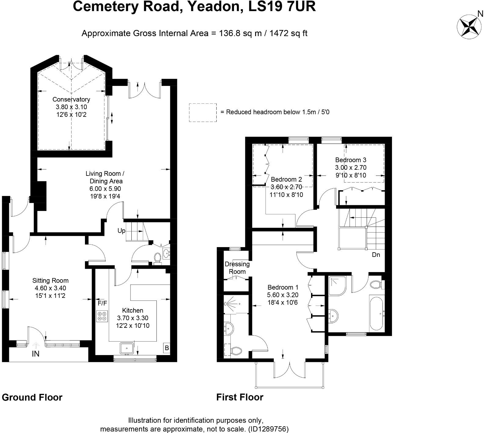 15A, Cemetery Road, Yeadon, LS19 ~ ADJACENT the TARN ~ floorplan