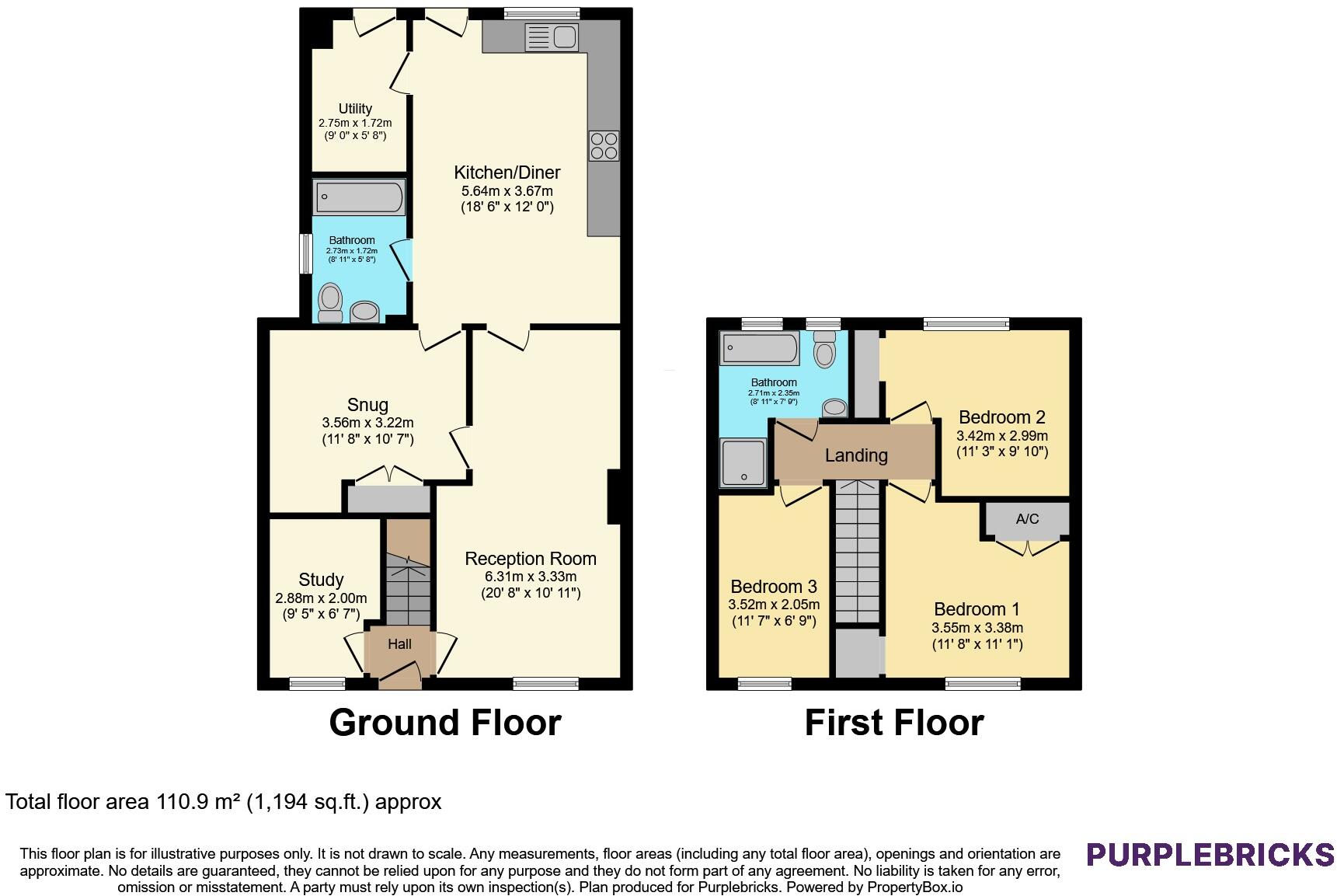 Canterbury Road, Reading, RG2 floorplan