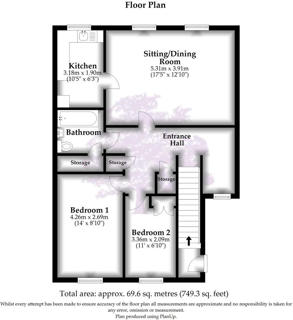 Fallodon Court, Henleaze level access to doctors & Waitrose supermarket floorplan