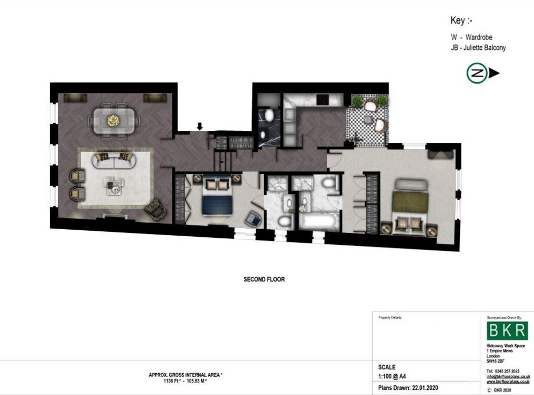 Prince of Wales Terrace, Kensington floorplan