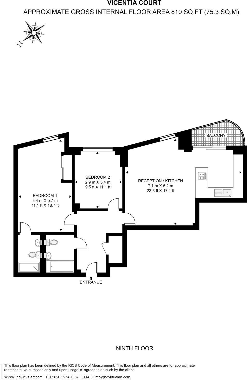 Bridges Court Road, Clapham, SW11 floorplan