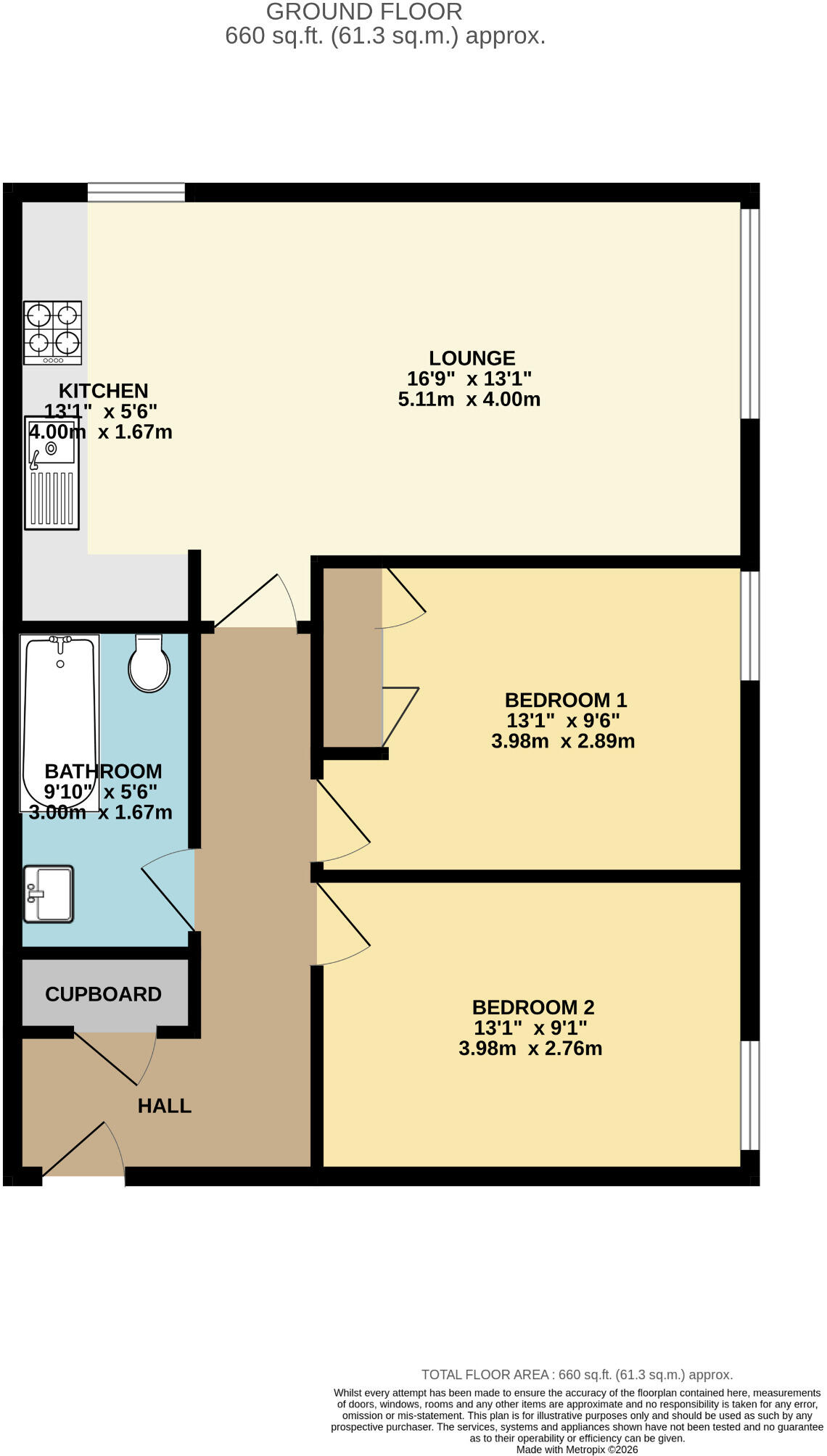 9 Hanson Park, Dennistoun, Glasgow, G31 2HJ floorplan