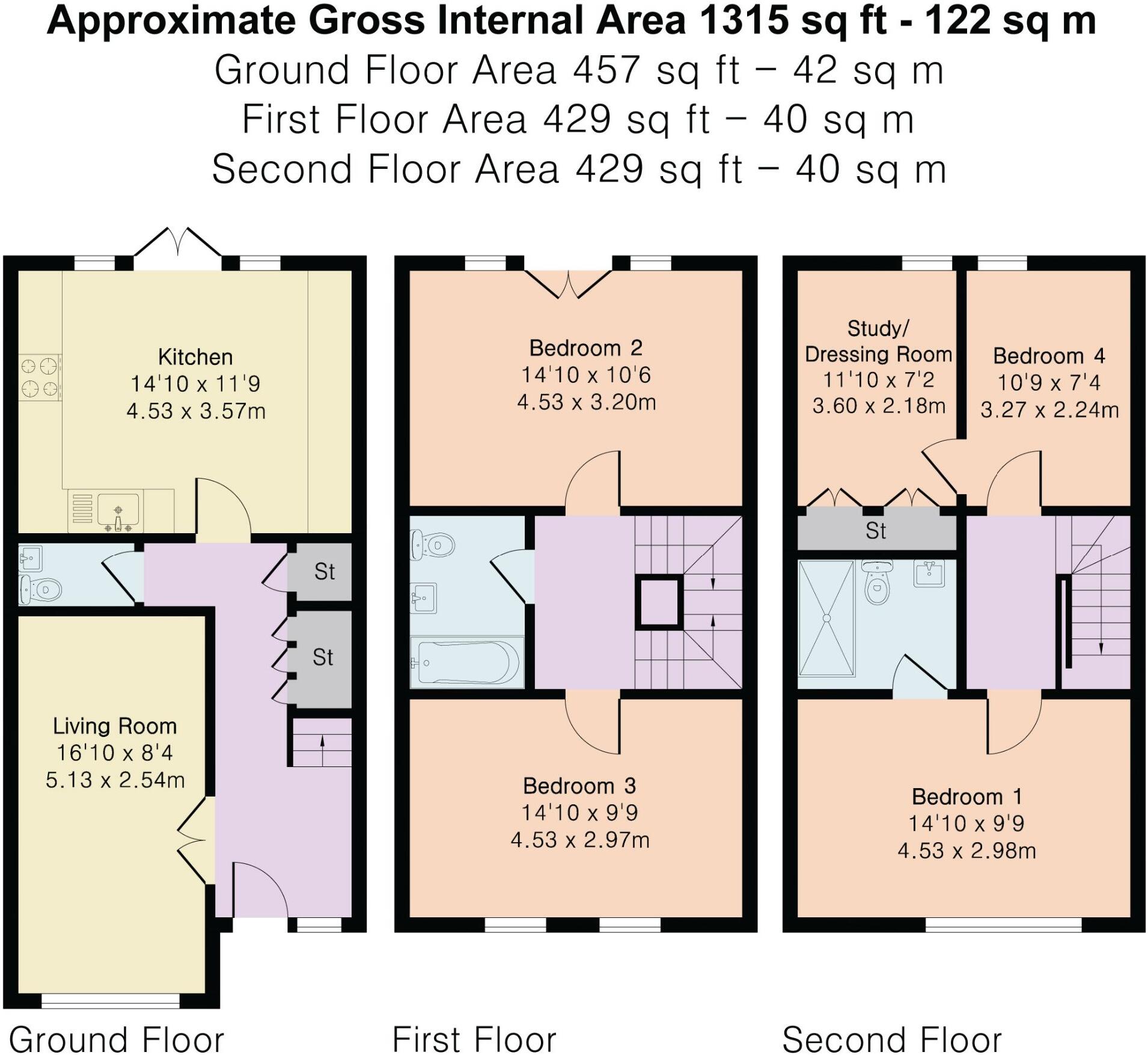 Austin Canons Way, Bedford floorplan