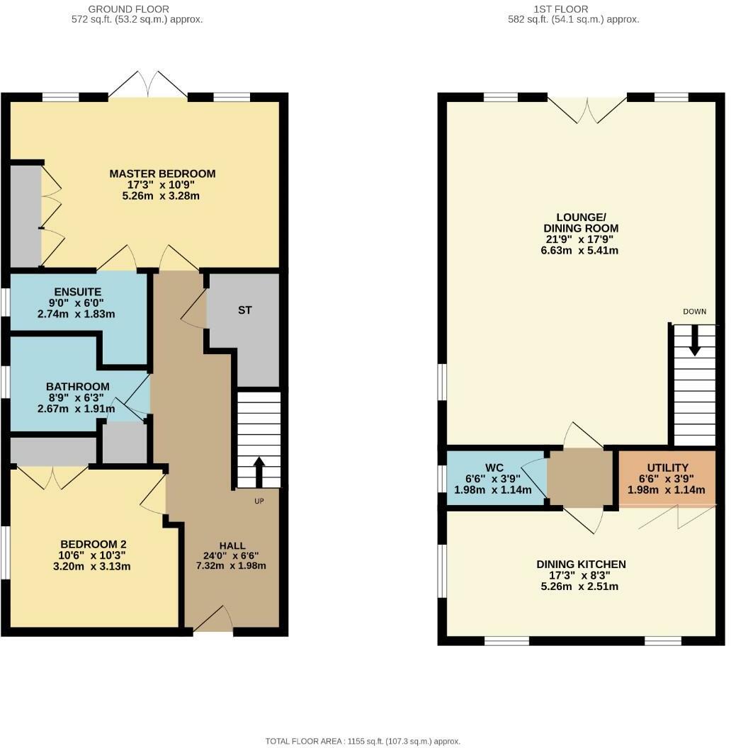 East Court, Hollins Hall, Hampsthwaite floorplan