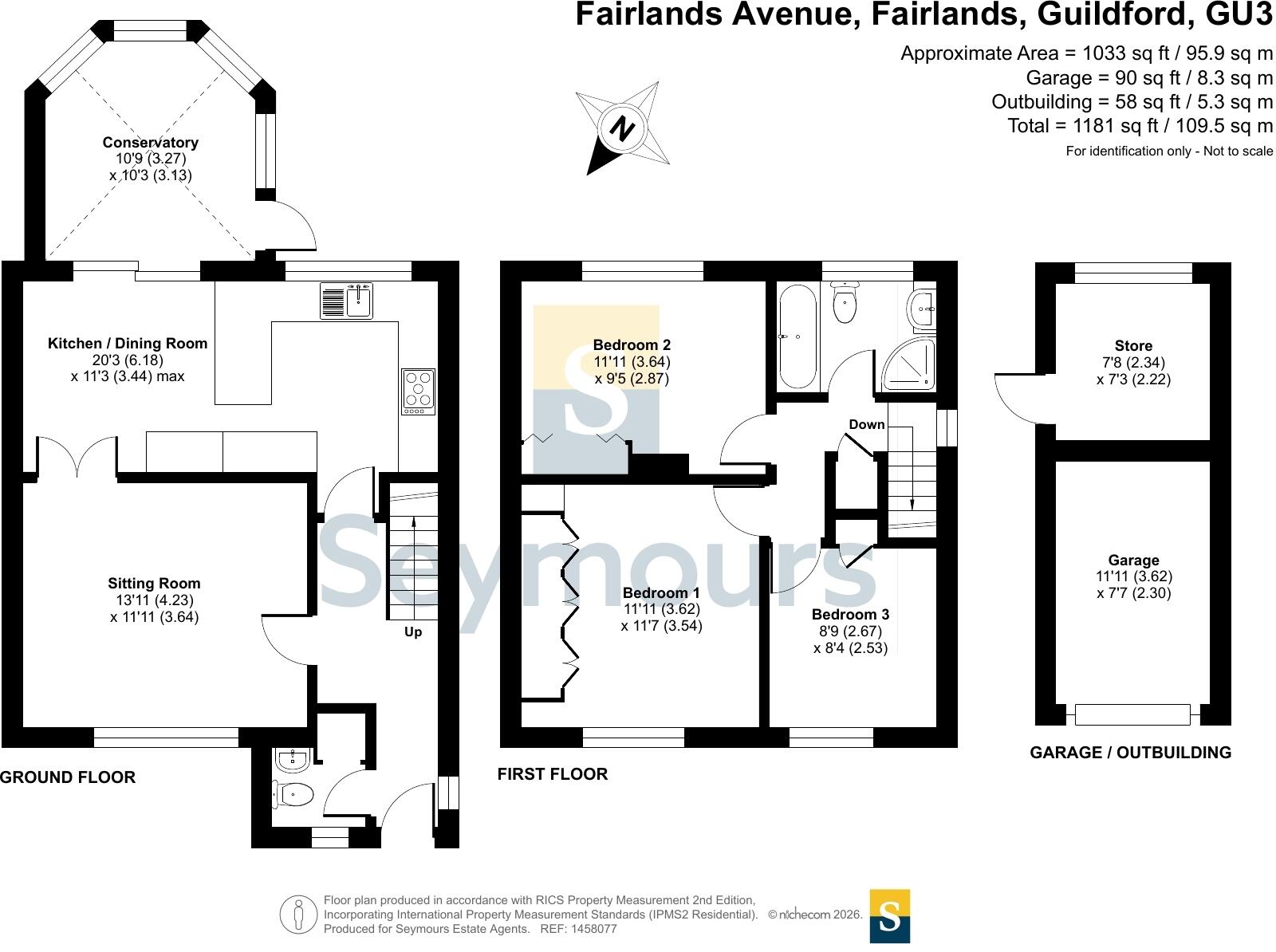 Fairlands Avenue, Fairlands, Guildford, Surrey, GU3 floorplan