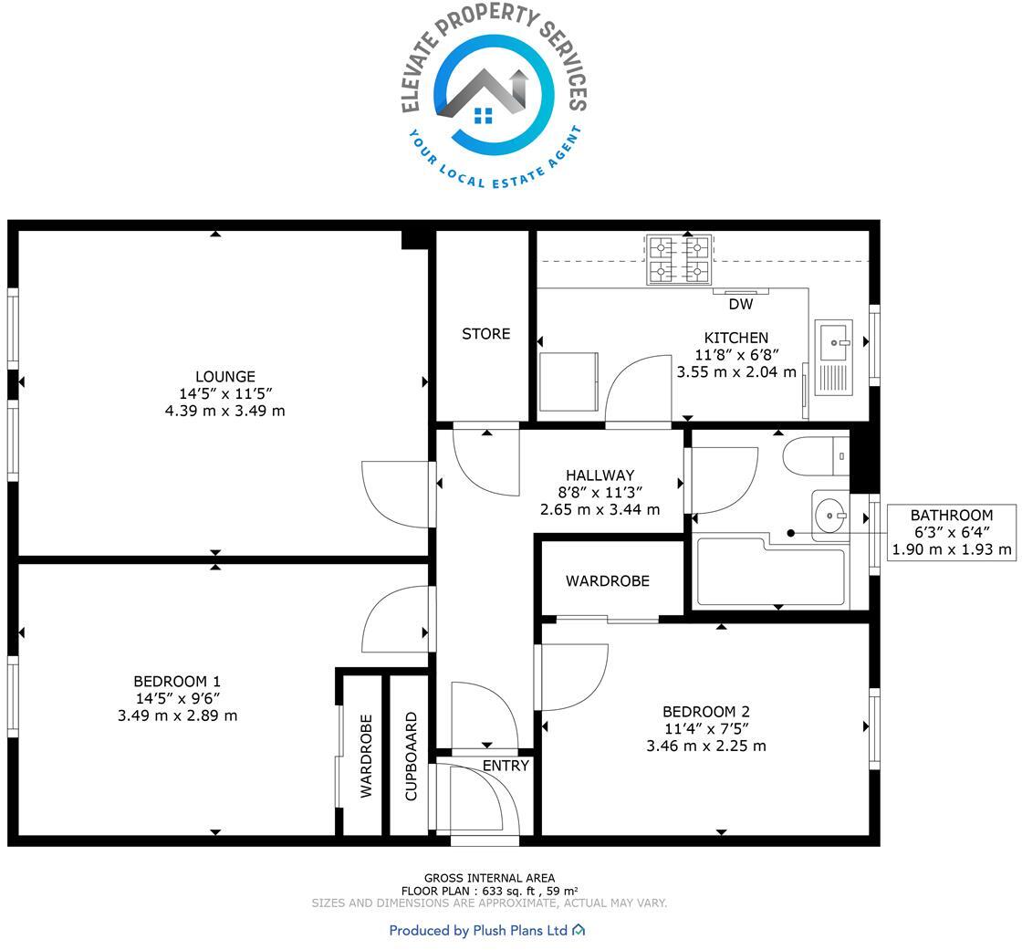 Second Avenue, Clydebank floorplan
