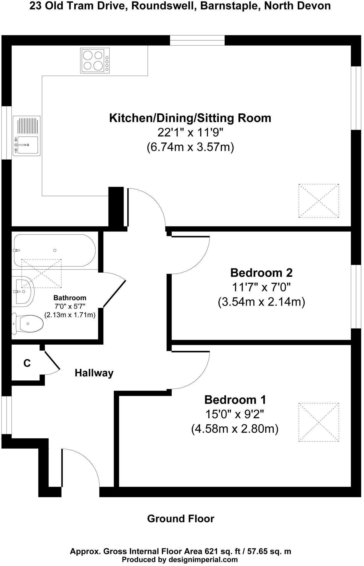 Old Tram Drive, Roundswell, Barnstaple, North Devon floorplan