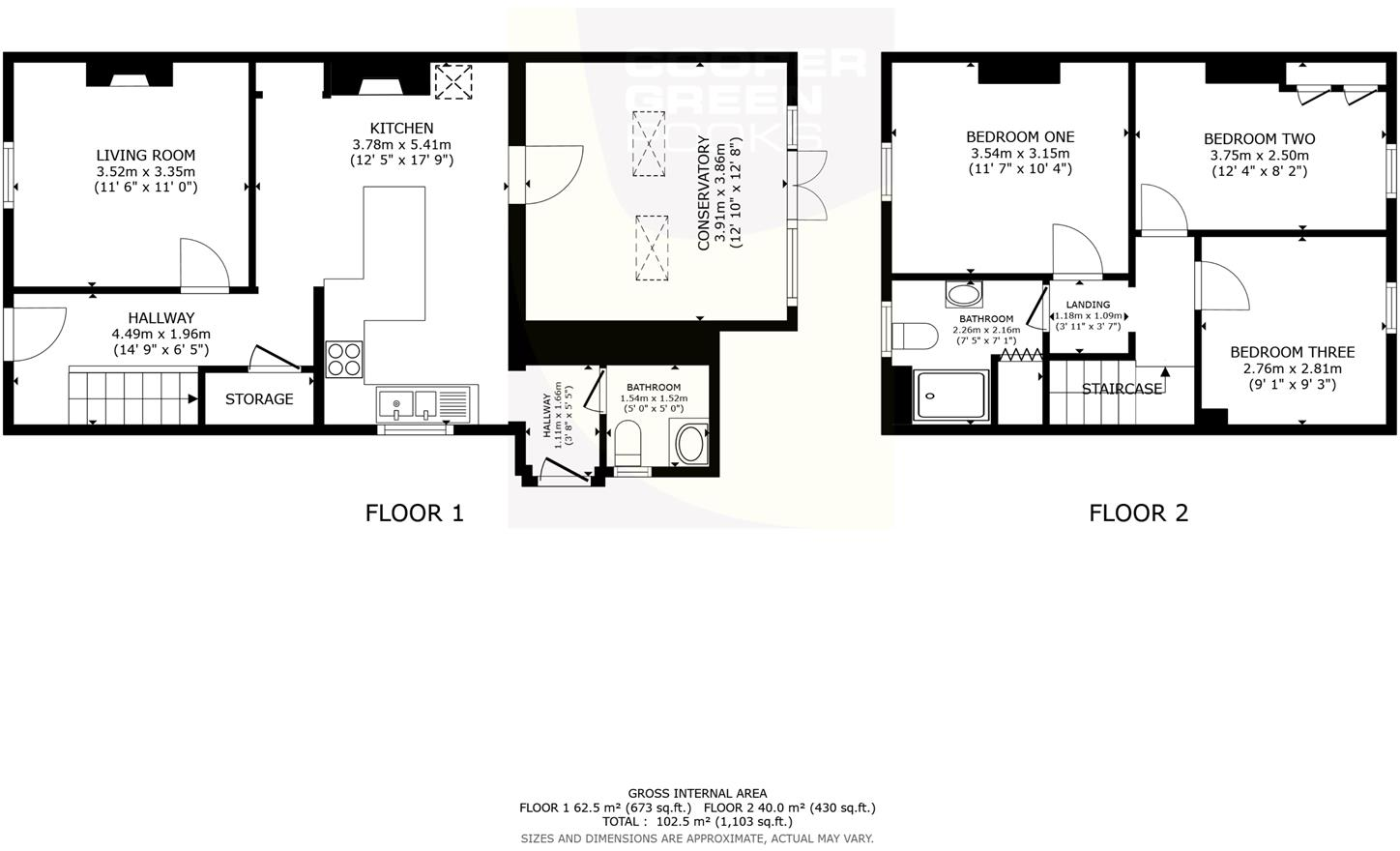 Crowmere Road, Bell Lane, Shrewsbury floorplan