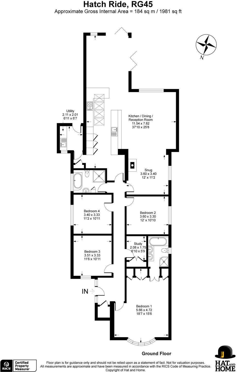 Hatch Ride, Crowthorne, Berkshire, RG45 floorplan