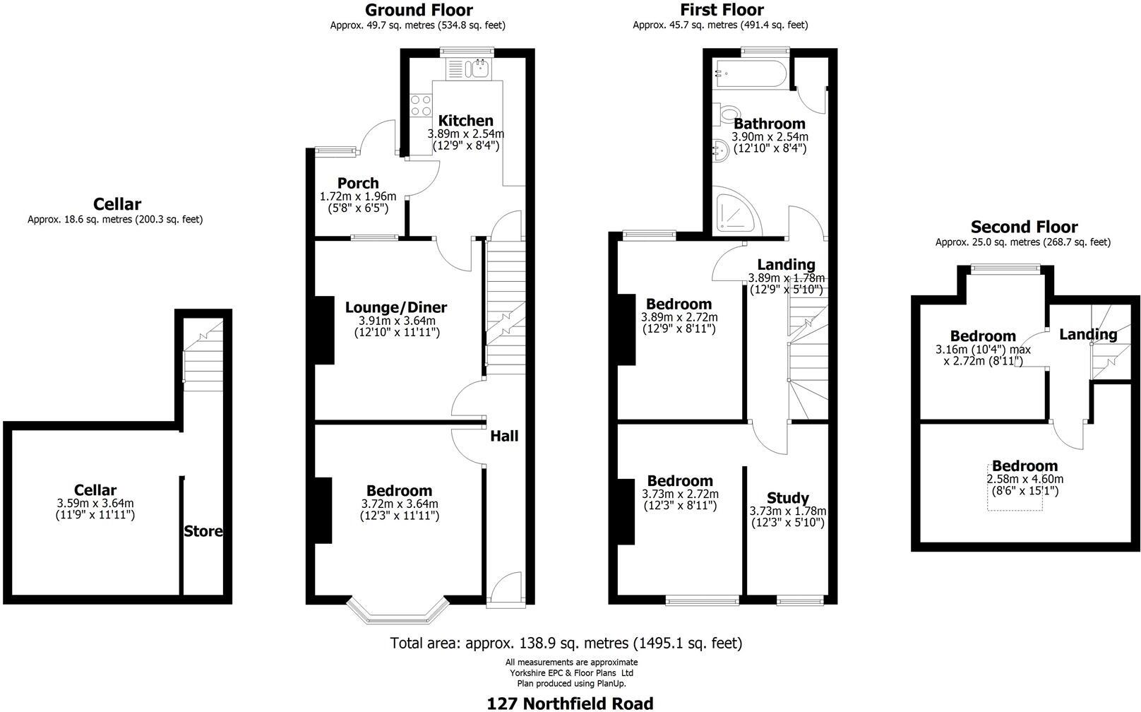 127 Northfield Road, Crookes, Sheffield floorplan