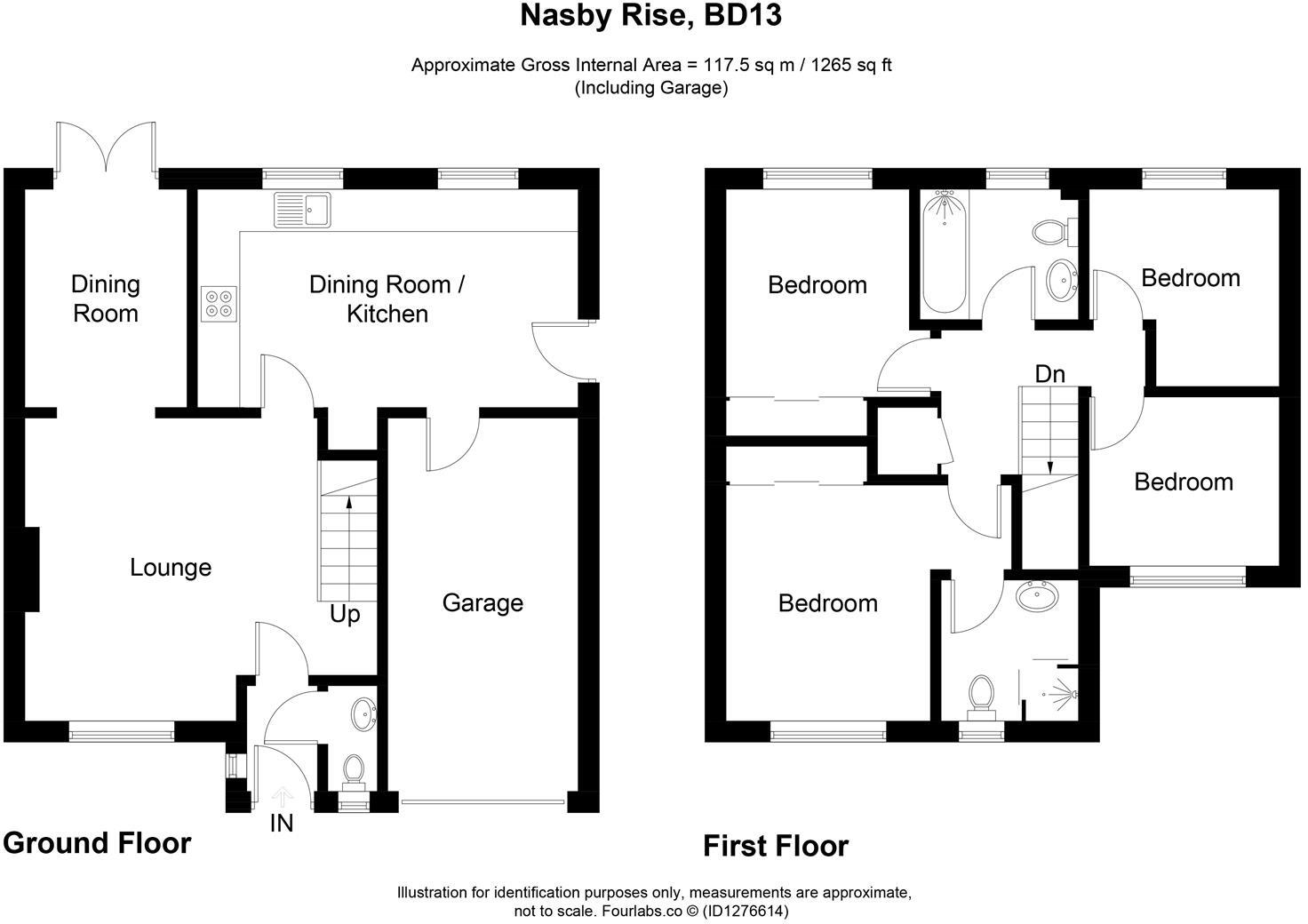 Naseby Rise, Queensbury, Bradford floorplan