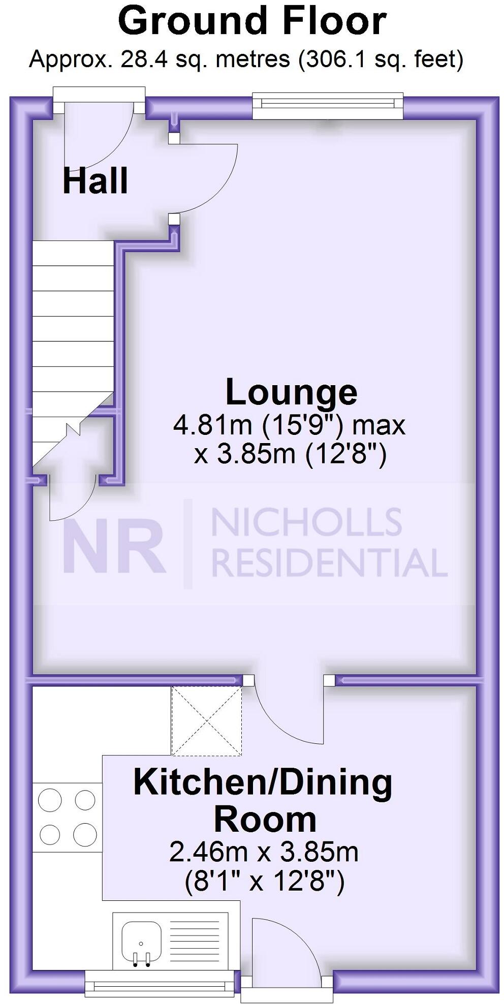 Nichols Close, Chessington, Surrey. KT9 2GT floorplan