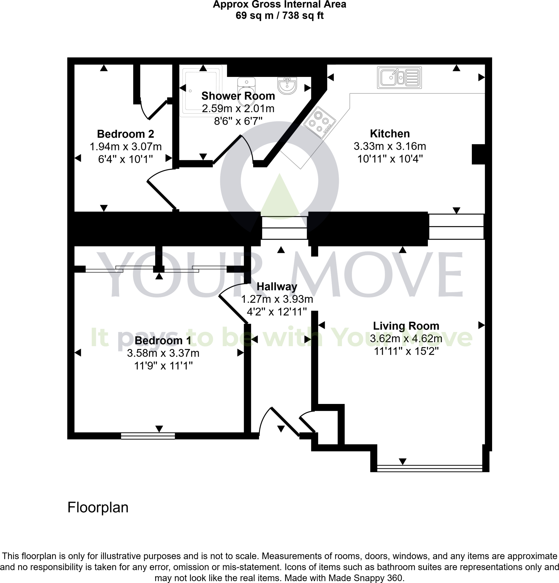 Hill Road, Arbroath, Angus, DD11 floorplan