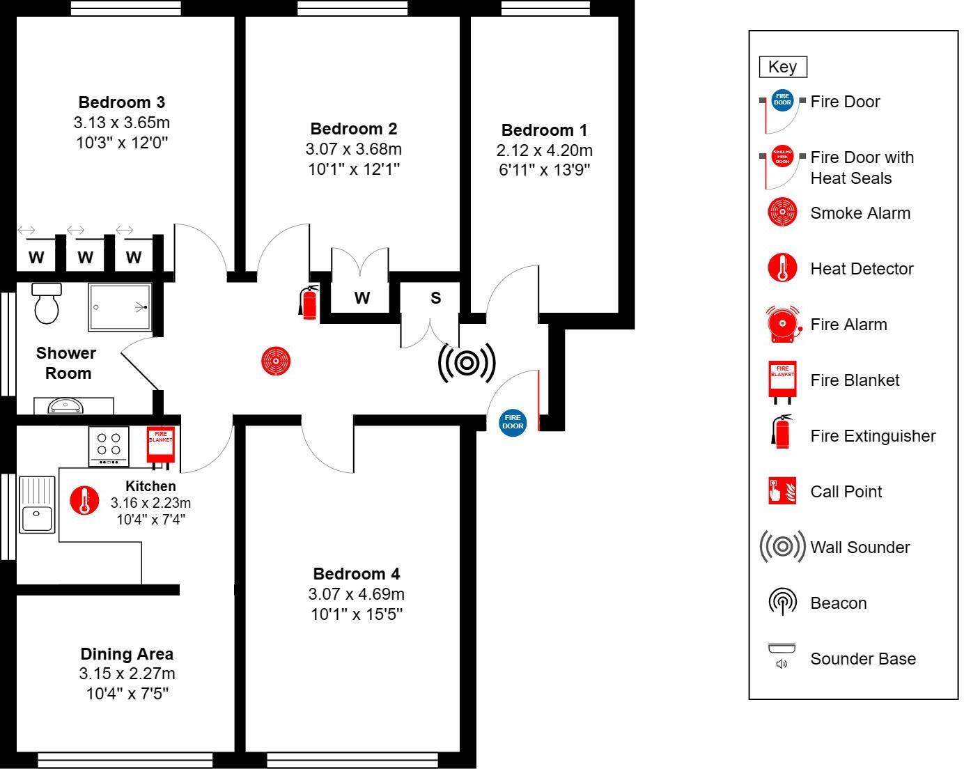 Flat 1, Russell Court, Russell Terrace, CV31 1EY floorplan