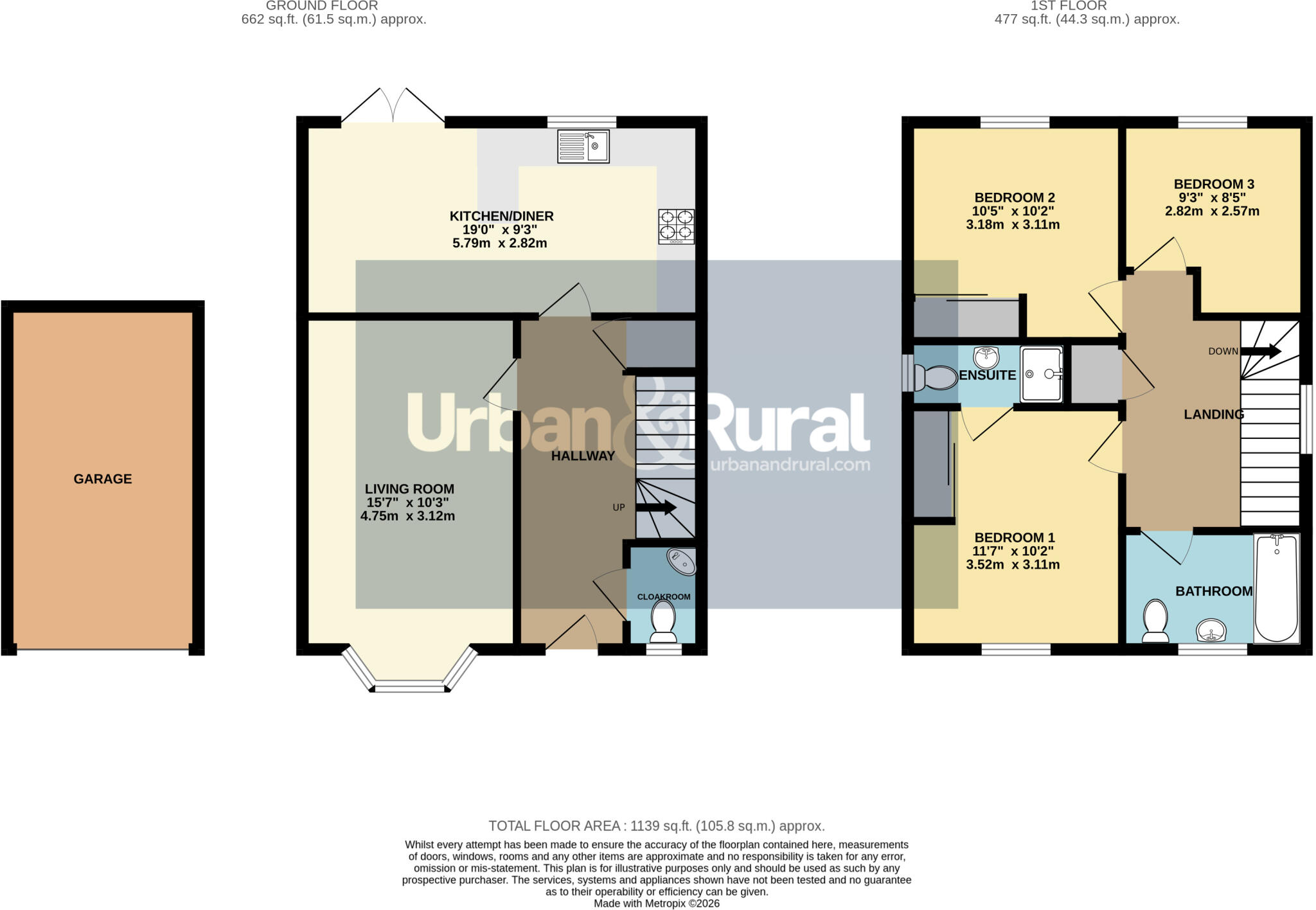 Meadow Road, Houghton Conquest, Bedfordshire, MK45 floorplan