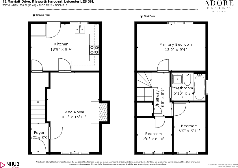 Marriott Drive, Kibworth, LE8 0JX floorplan