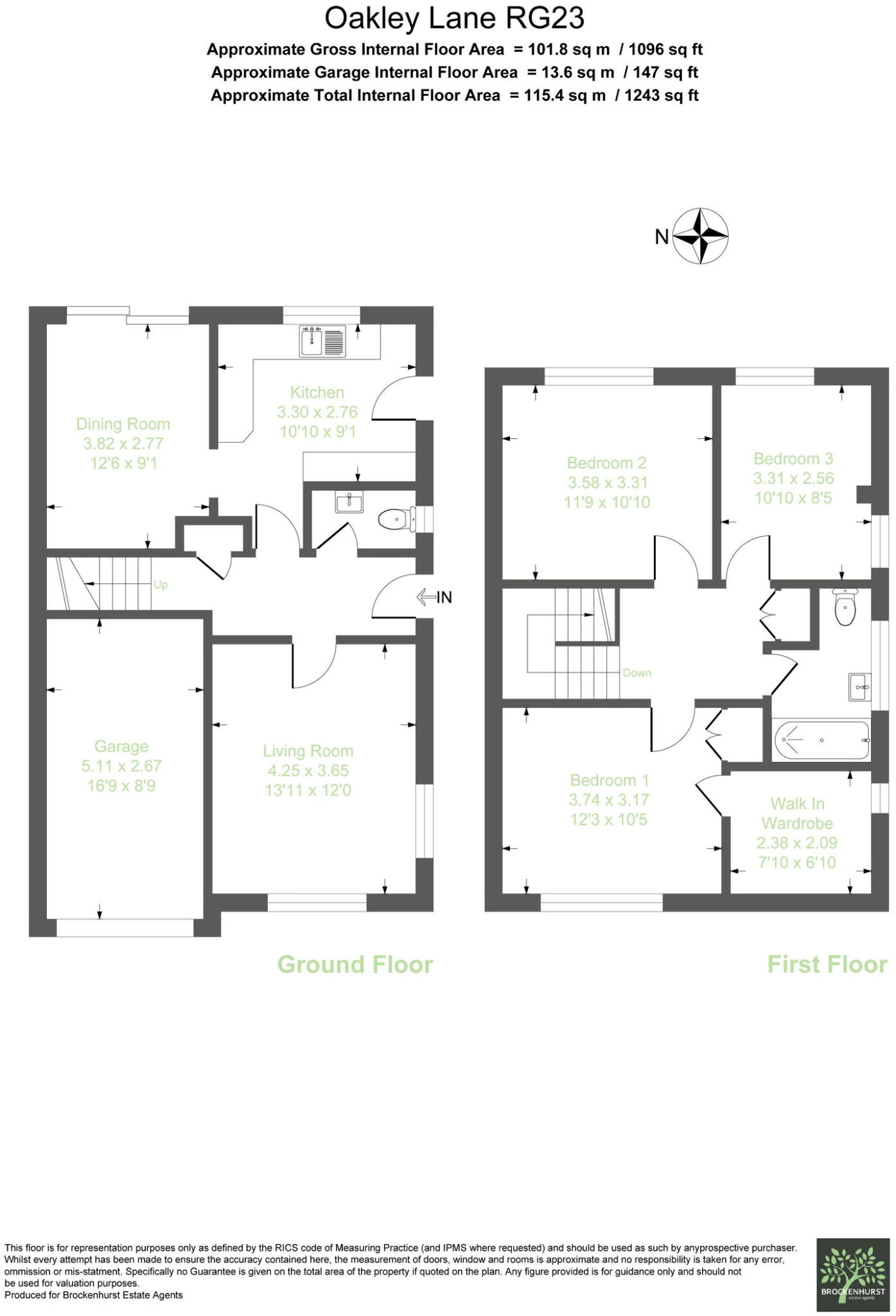Oakley Lane, Oakley, Basingstoke, RG23 7JX floorplan
