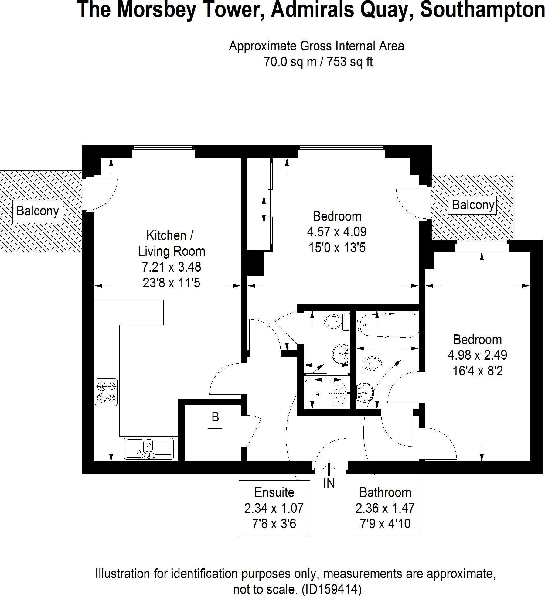The Moresby Tower, Ocean Village, Southampton, SO14 floorplan