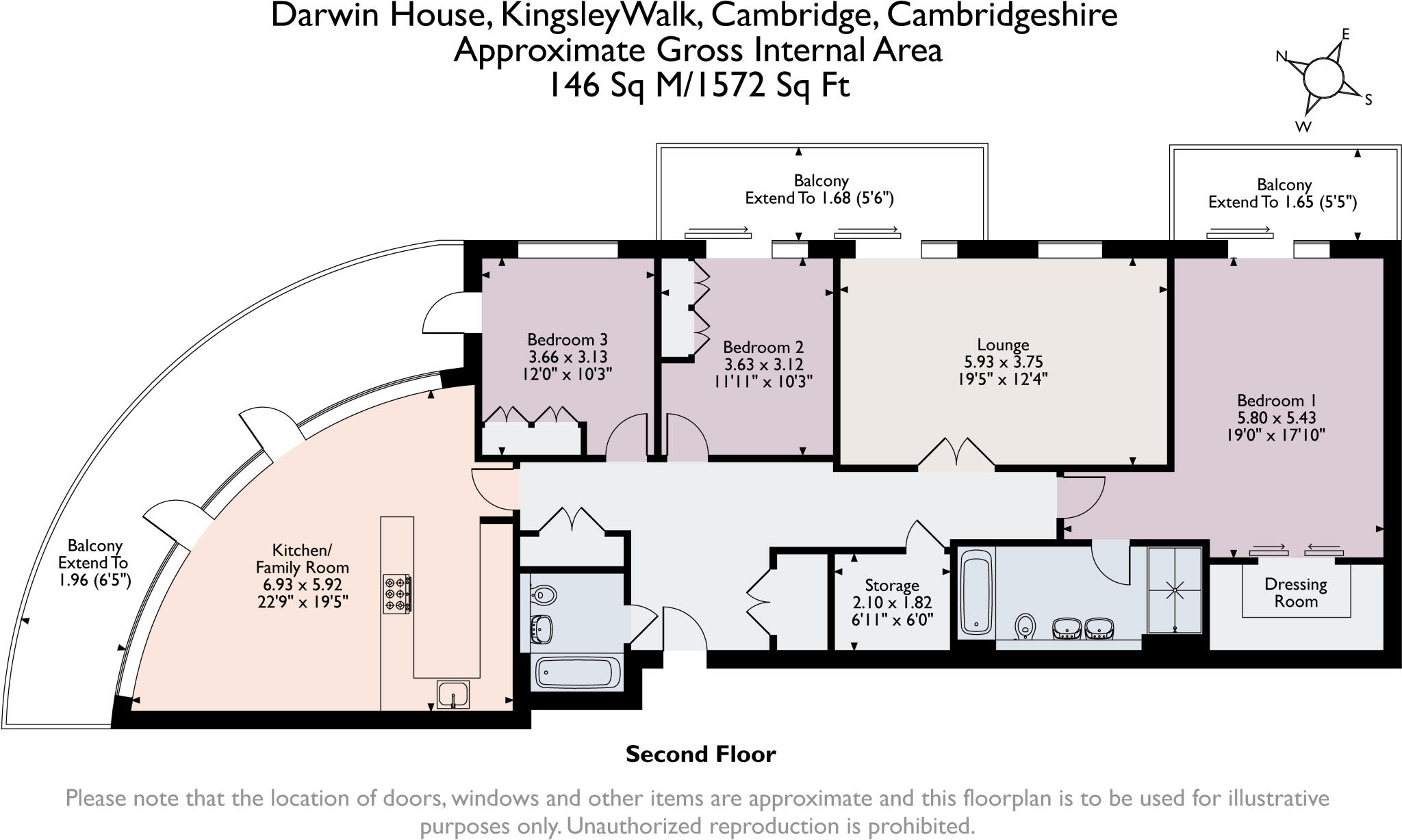 Darwin House, Kingsley Walk, Cambridge, CB5 floorplan