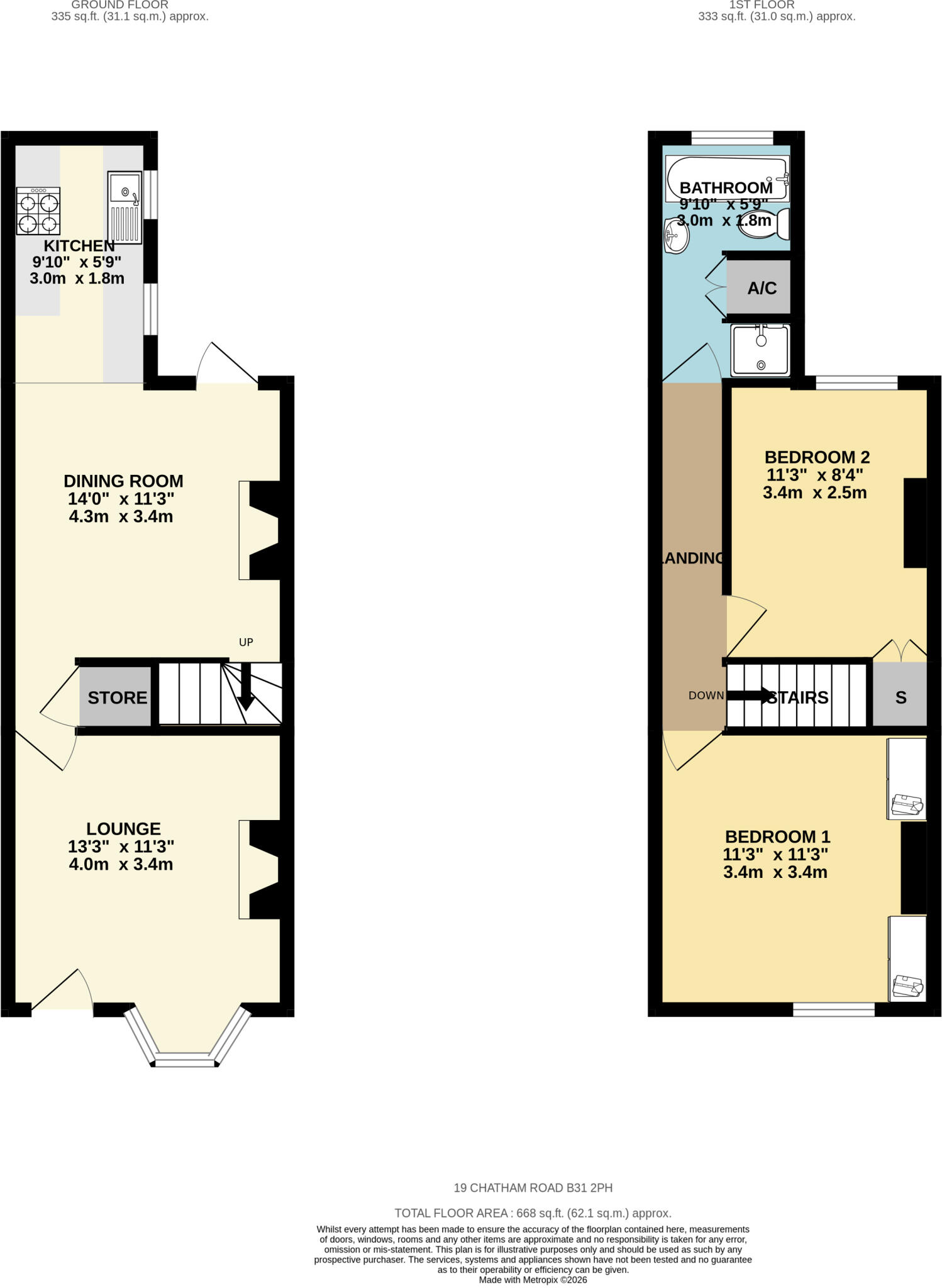 Chatham Road, Birmingham, West Midlands, B31 floorplan