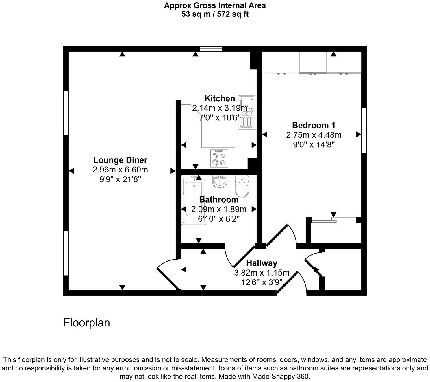 1f Halls Vennal, Ayr, KA8 8DE floorplan